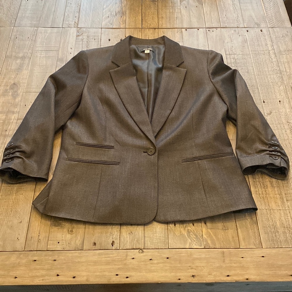 NINE WEST Charcoal Grey Blazer